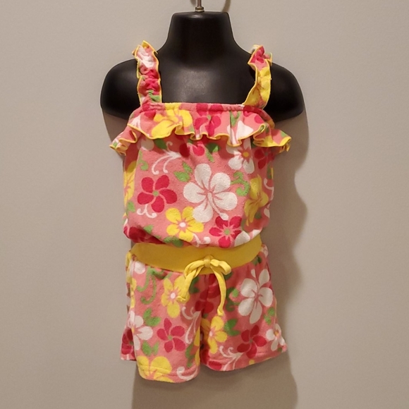 Steve Swim Yellow and Pink Terrycloth Coverup - Picture 2 of 9